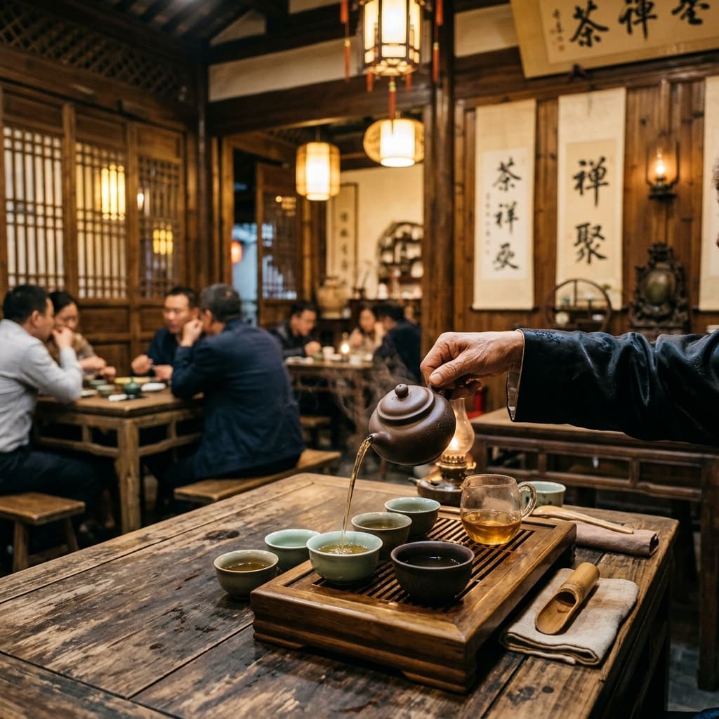 老茶馆的下午茶